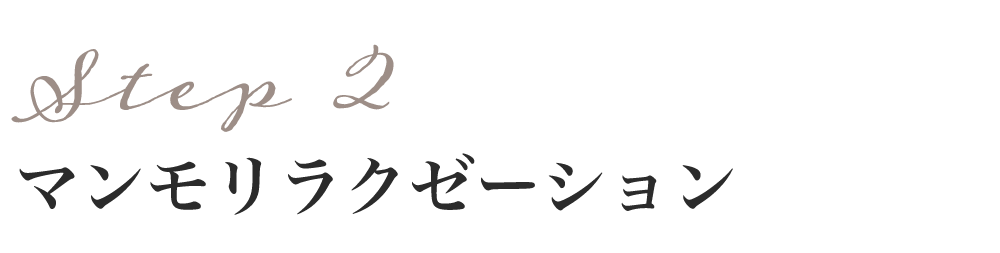 step2 マンモリラクゼーション
