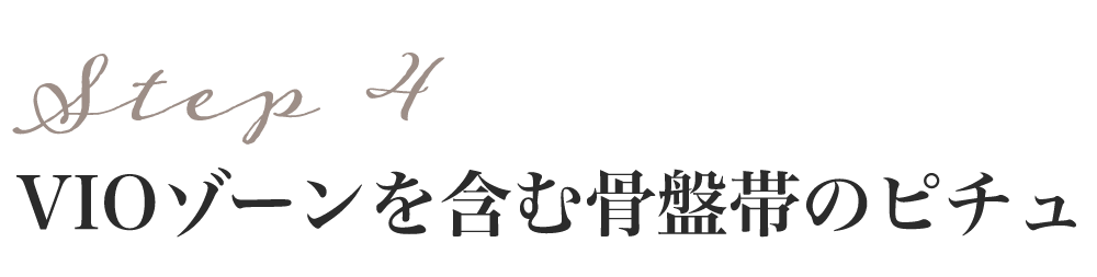 step4 VIOゾーンを含む骨盤帯のピチュ