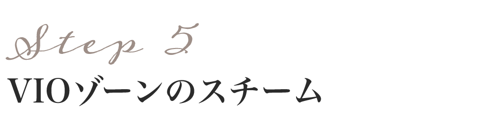 step5 VIOゾーンのスチーム